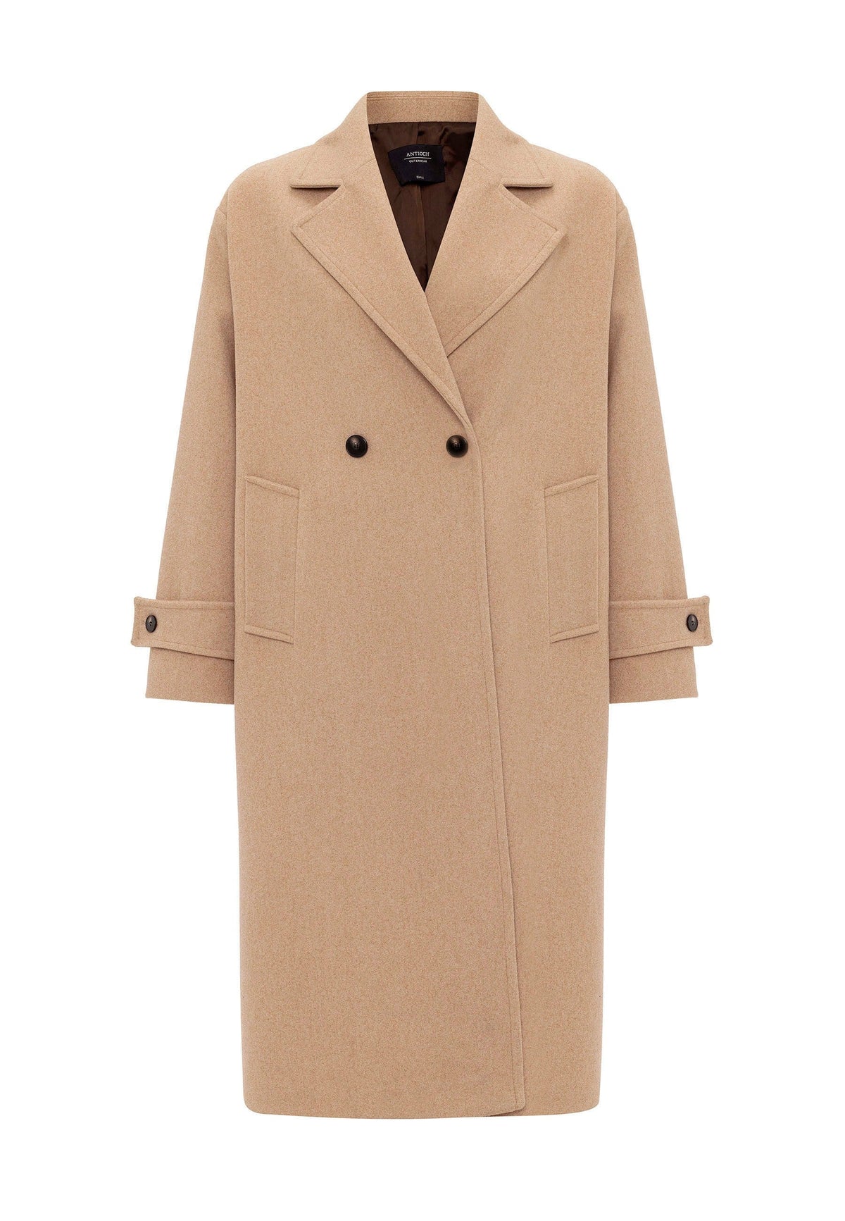 Antioch Women's Soft-Textured Oversized Double-Breasted Coat