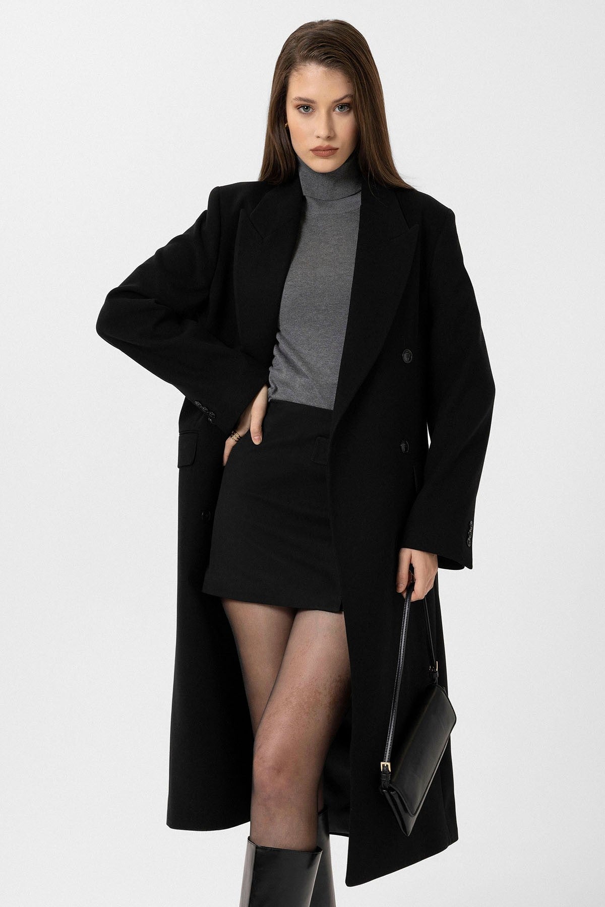 Antioch Women's Belted Double-Breasted Coat