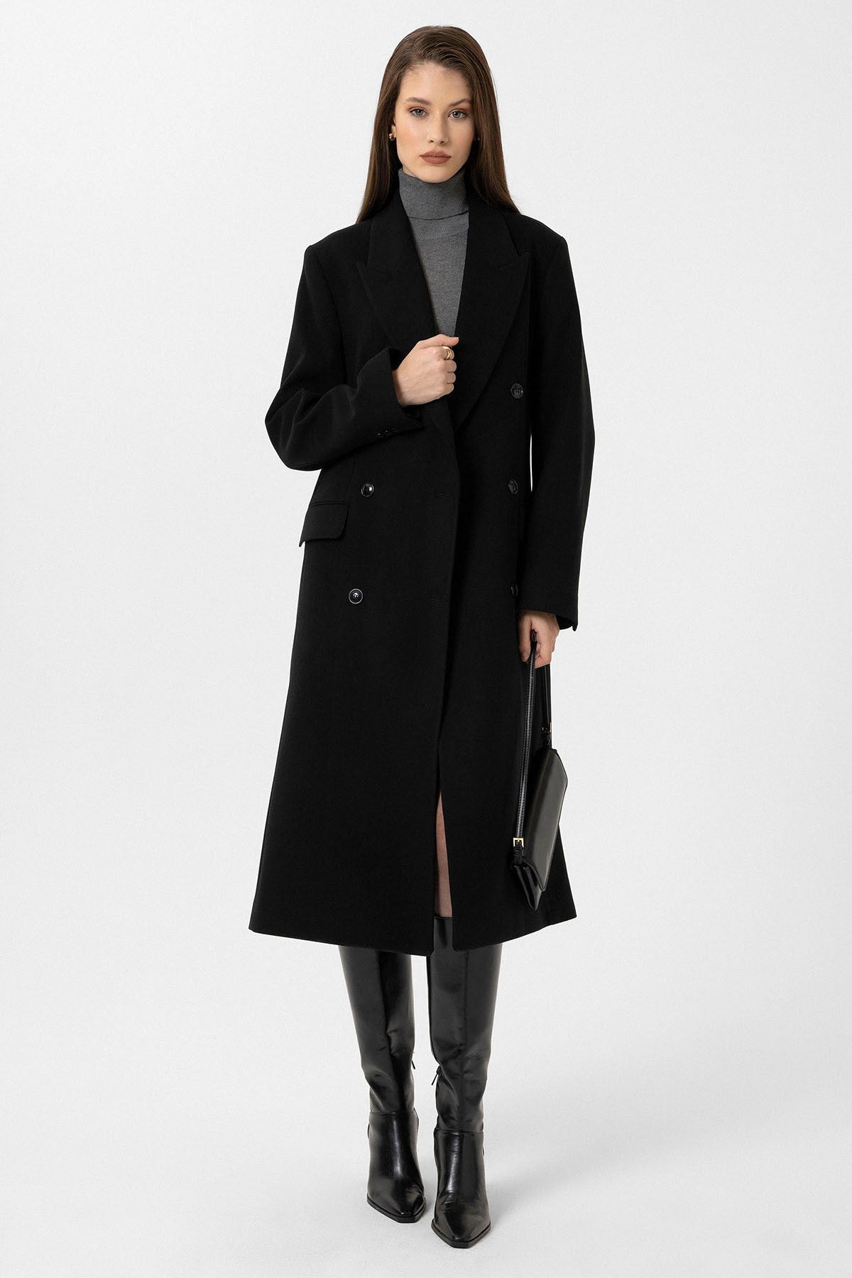 Antioch Women's Belted Double-Breasted Coat