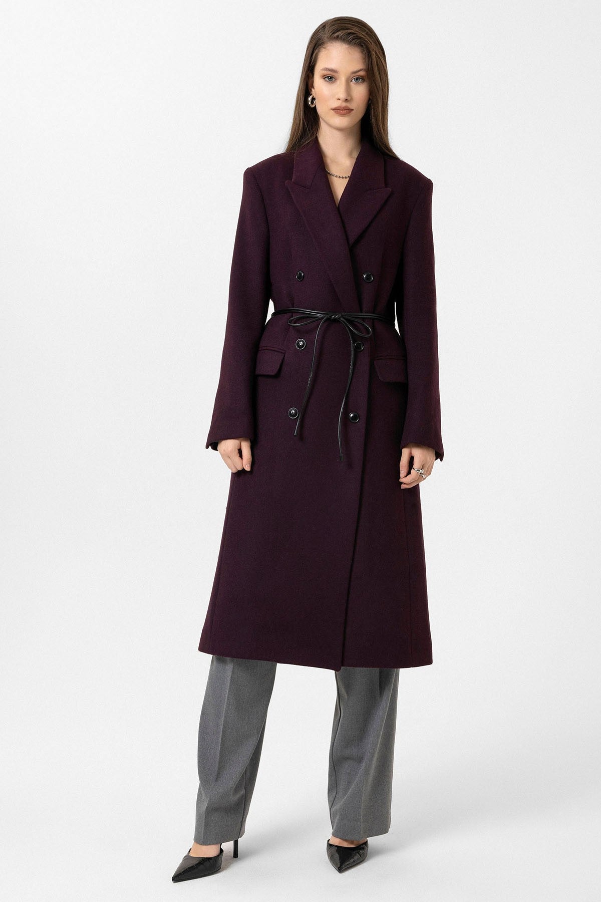 Antioch Women's Belted Double-Breasted Coat
