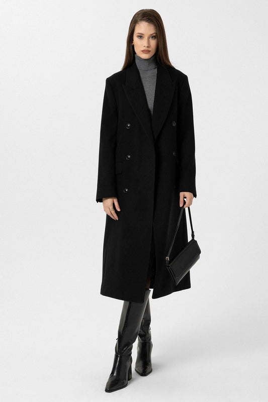 Antioch Women's Belted Double-Breasted Coat