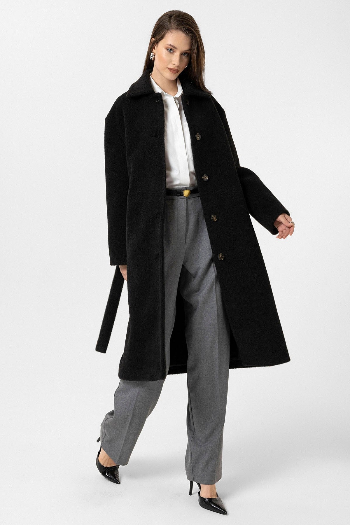 Antioch Women's Belted Soft-Textured Coat