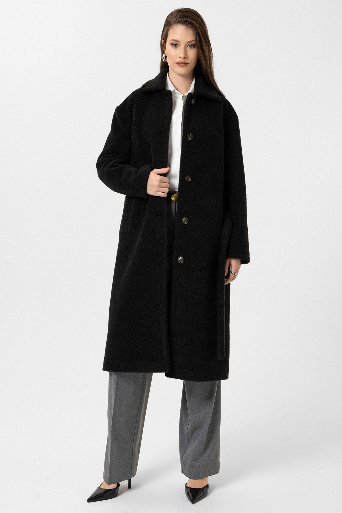 Antioch Women's Belted Soft-Textured Coat