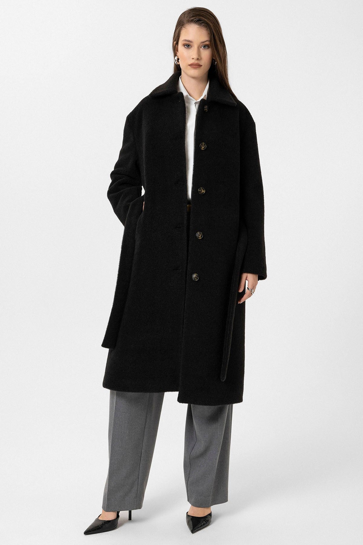 Antioch Women's Belted Soft-Textured Coat