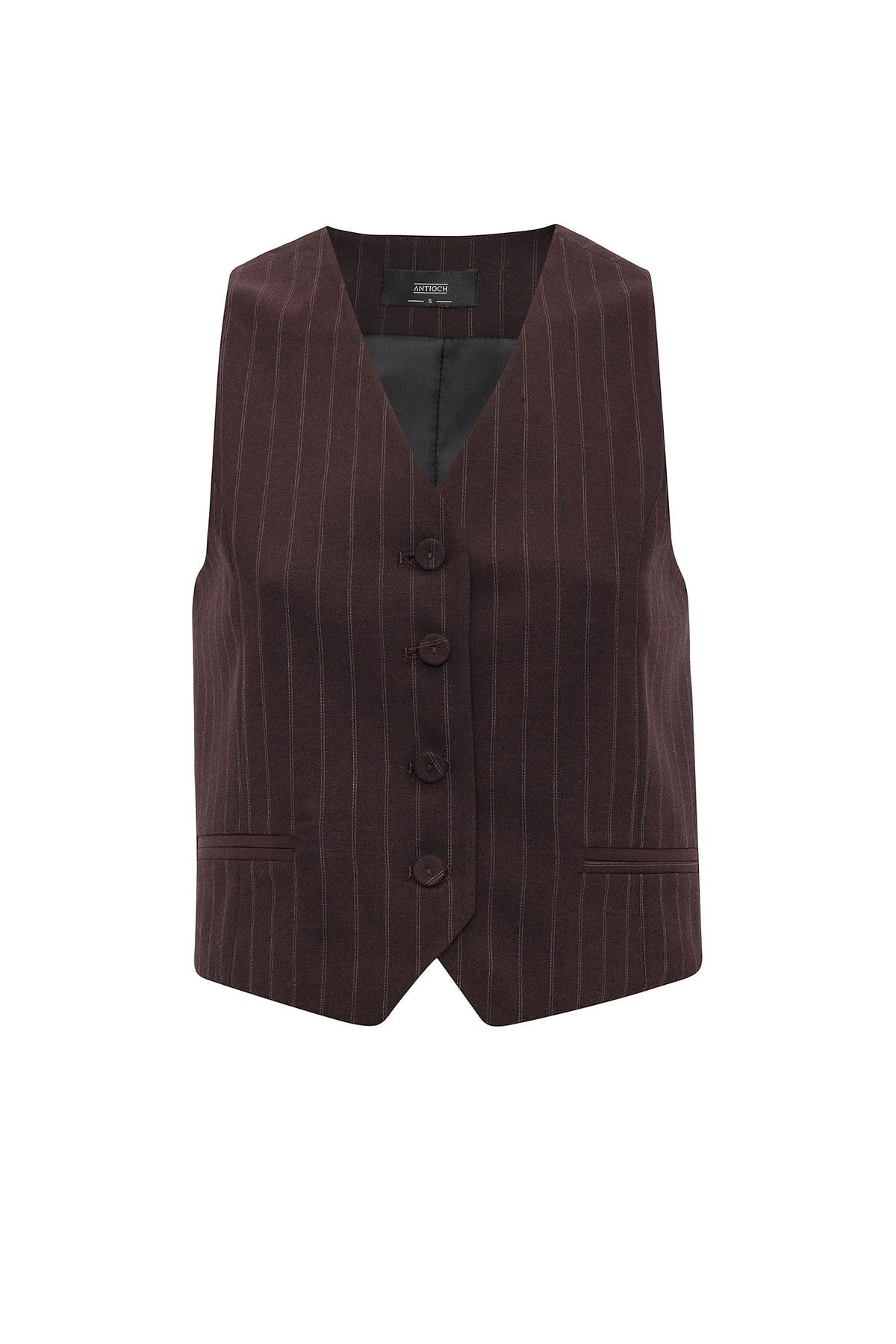 Antioch Women's Striped Button-Front Vest
