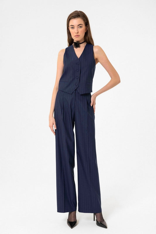 Antioch Women's Striped Button-Front Vest