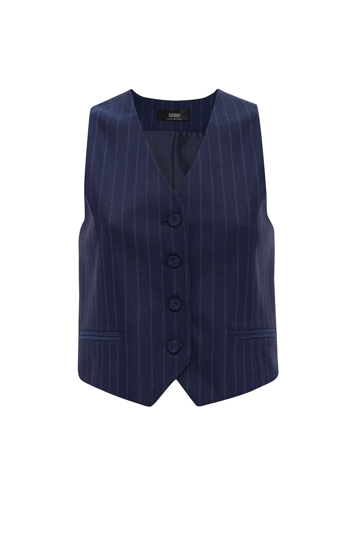 Antioch Women's Striped Button-Front Vest