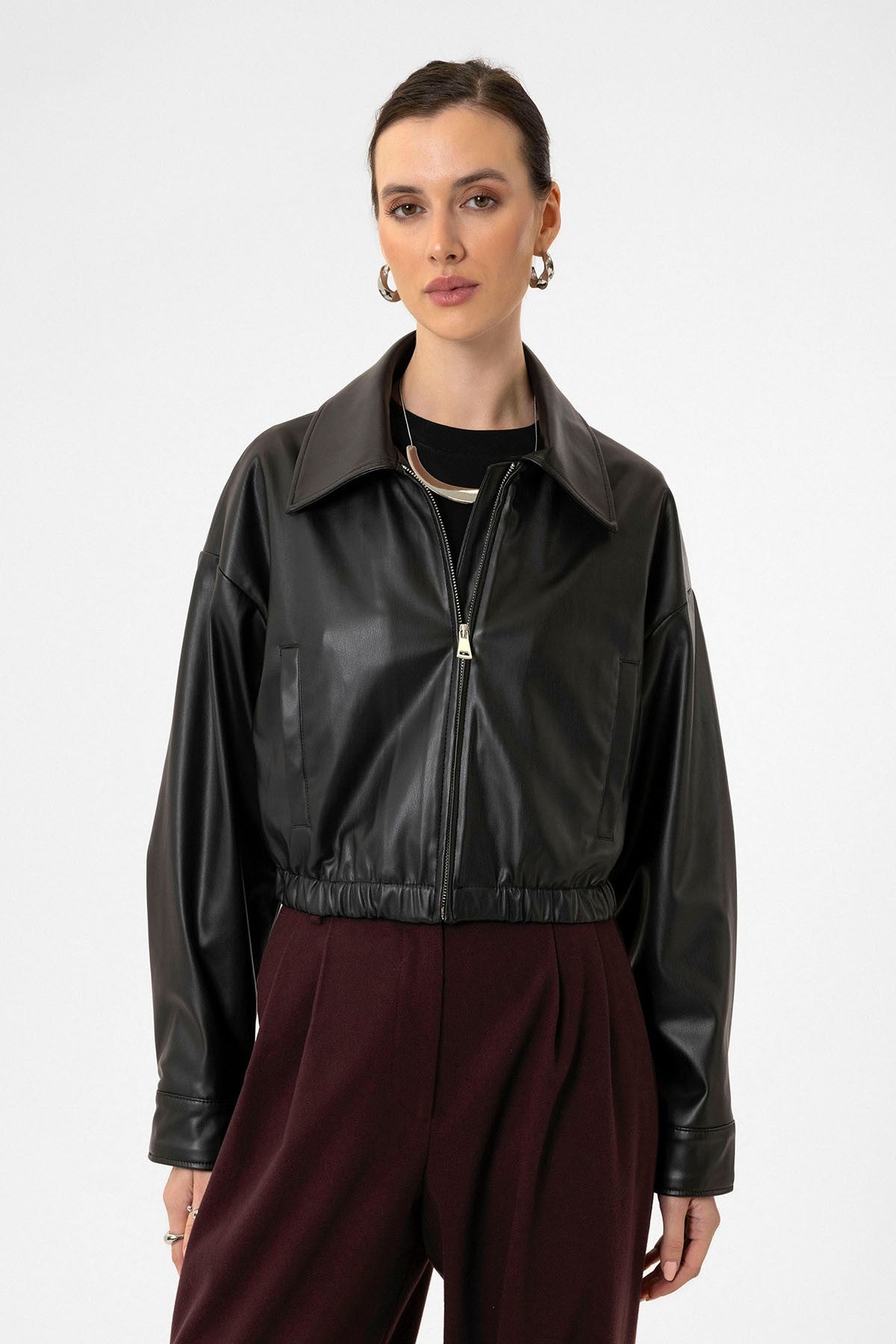 Antioch Crop Faux Leather Women's Jacket