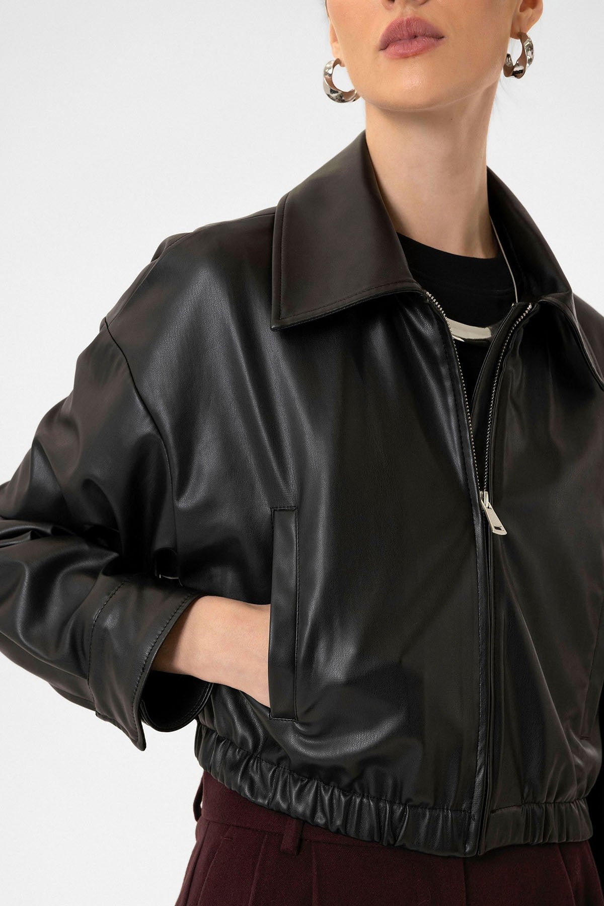 Antioch Crop Faux Leather Women's Jacket