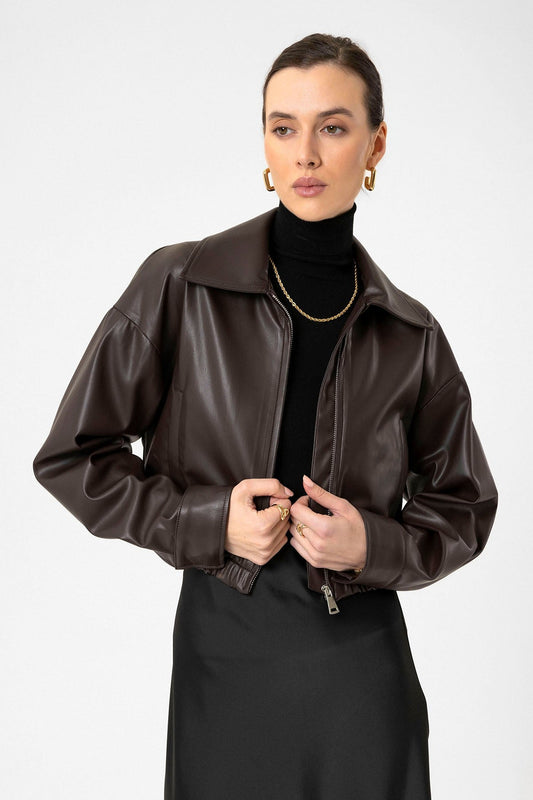 Antioch Crop Faux Leather Women's Jacket