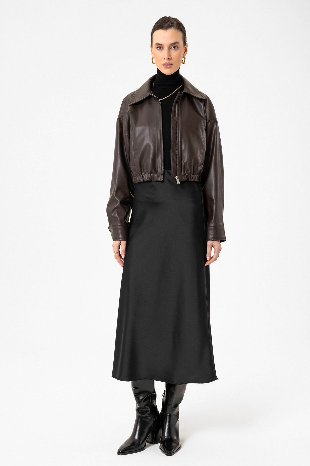Antioch Crop Faux Leather Women's Jacket