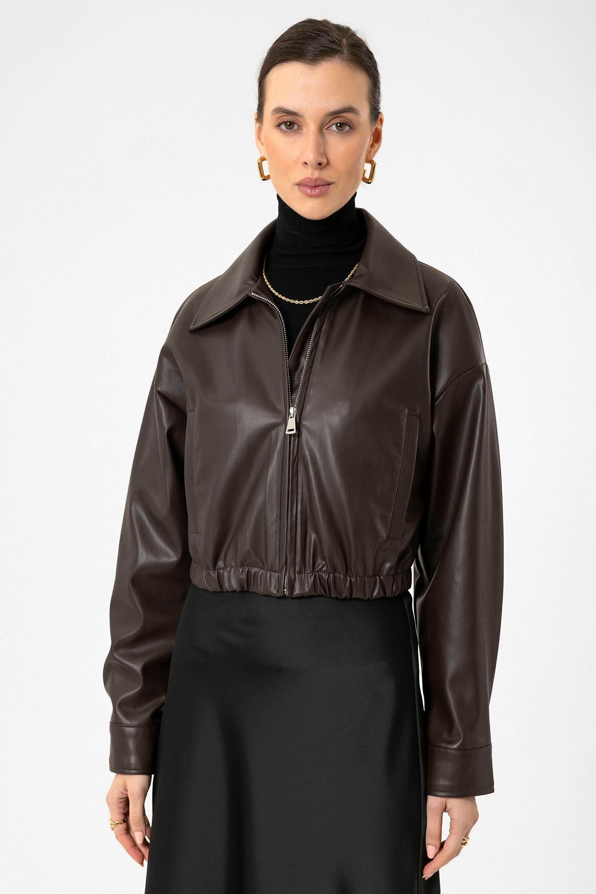 Antioch Crop Faux Leather Women's Jacket