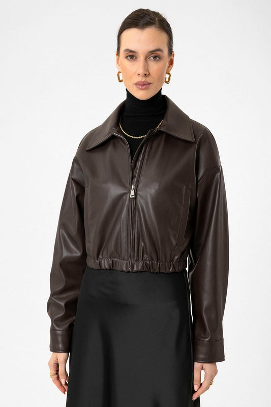 Antioch Crop Faux Leather Women's Jacket