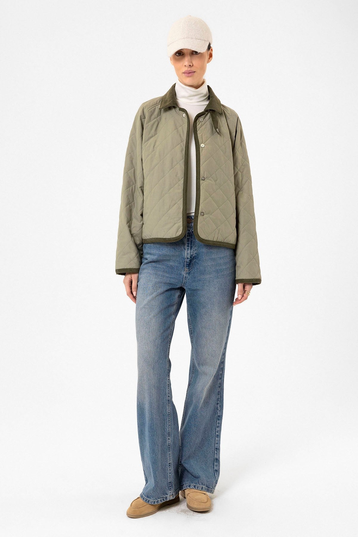 Antioch Women's Polo-Neck Quilted Jacket