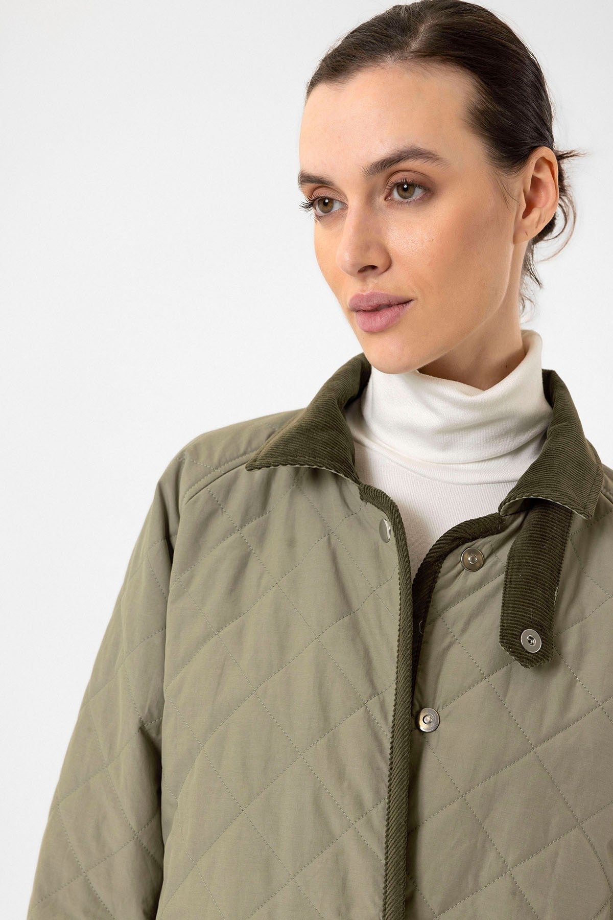 Antioch Women's Polo-Neck Quilted Jacket