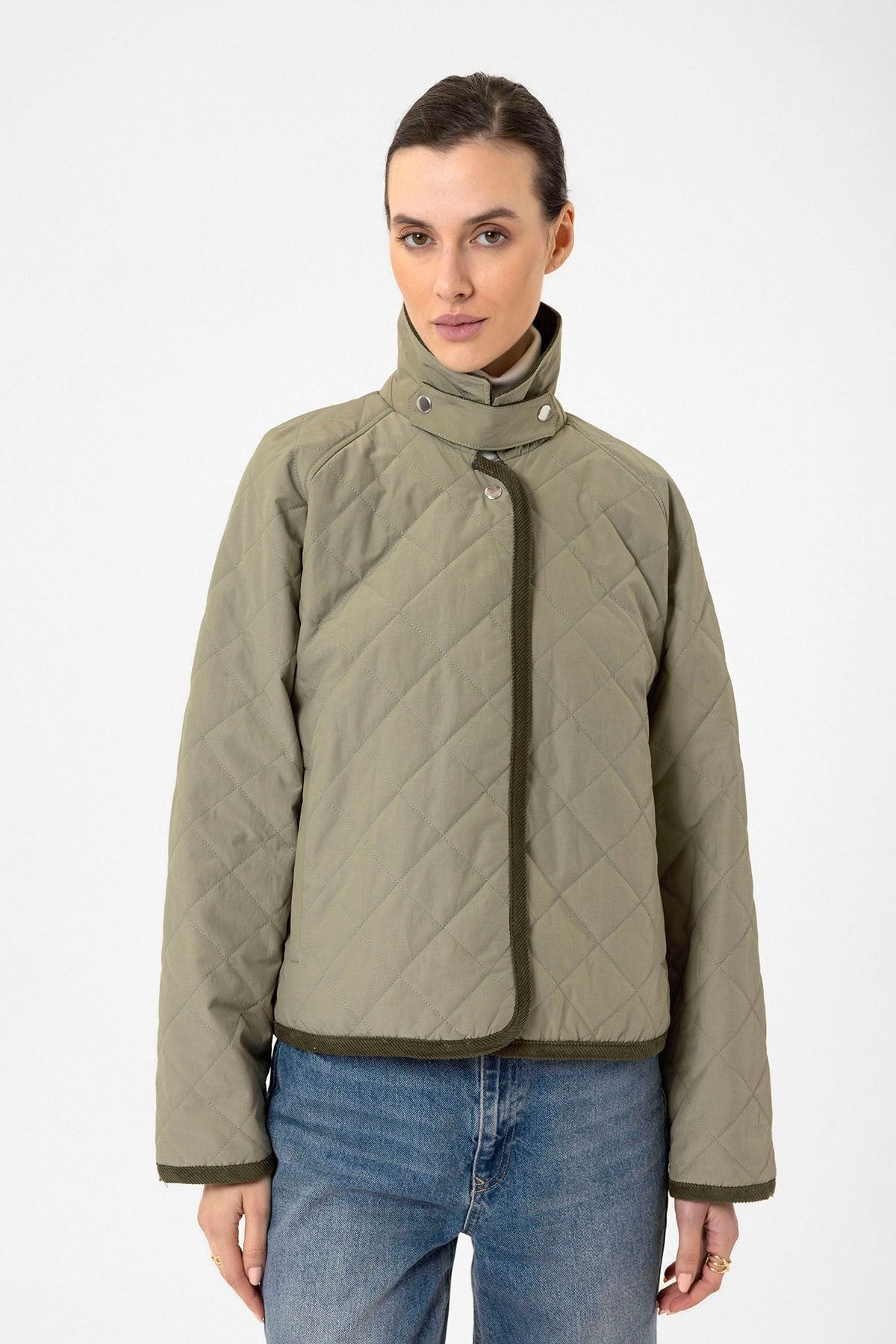 Antioch Women's Polo-Neck Quilted Jacket