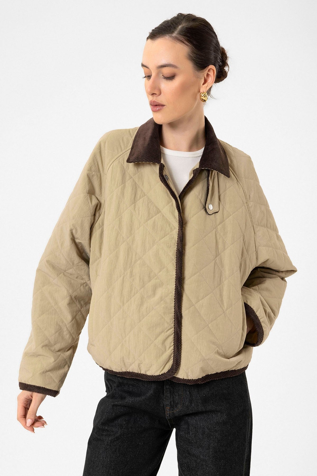 Antioch Women's Polo-Neck Quilted Jacket