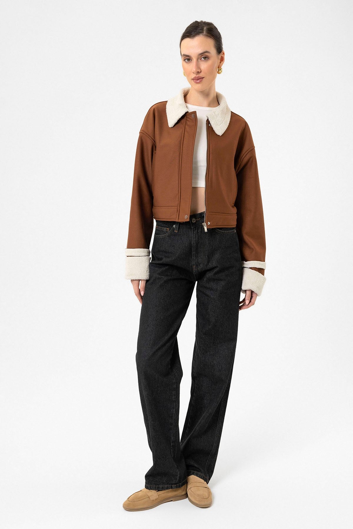 Antioch Women's Textured Coat with Lining Details