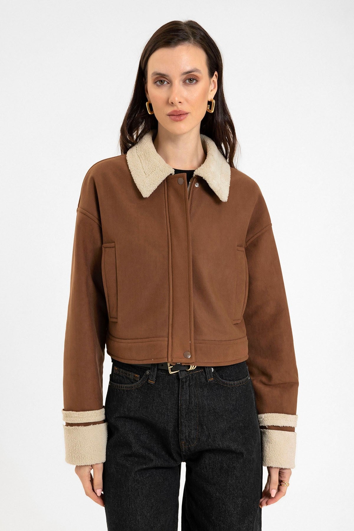 Antioch Women's Textured Coat with Lining Details