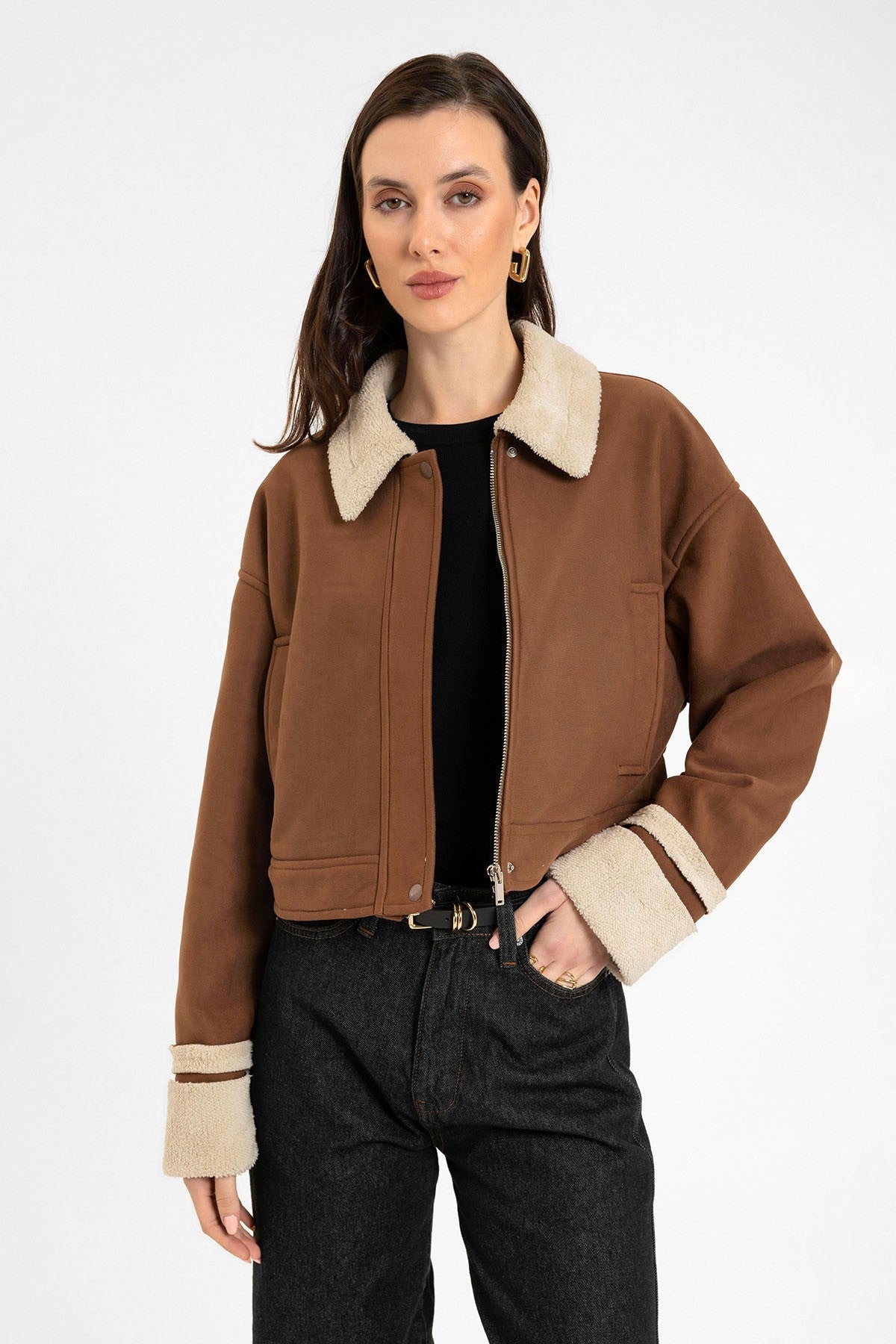 Antioch Women's Textured Coat with Lining Details