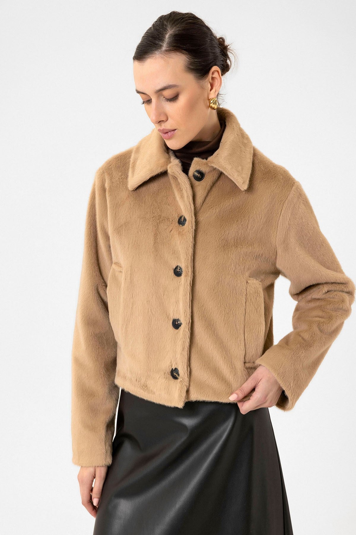 Antioch Women's Faux Fur Crop Jacket