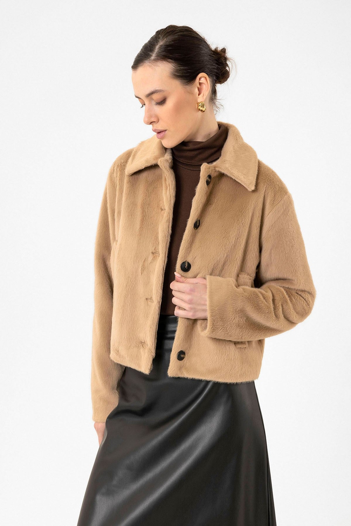 Antioch Women's Faux Fur Crop Jacket
