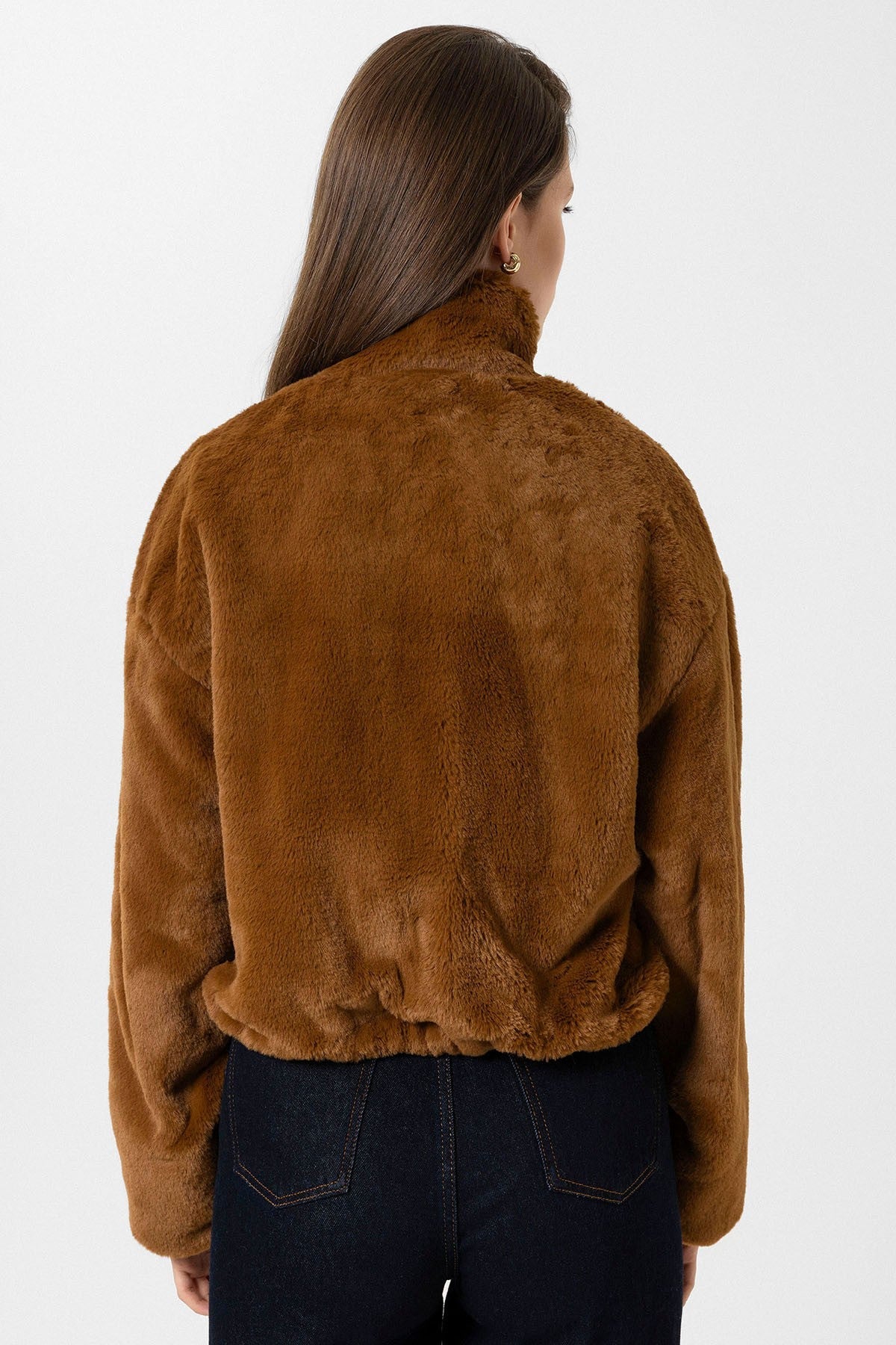 Antioch Women's Elastic-Waist Faux Fur Coat