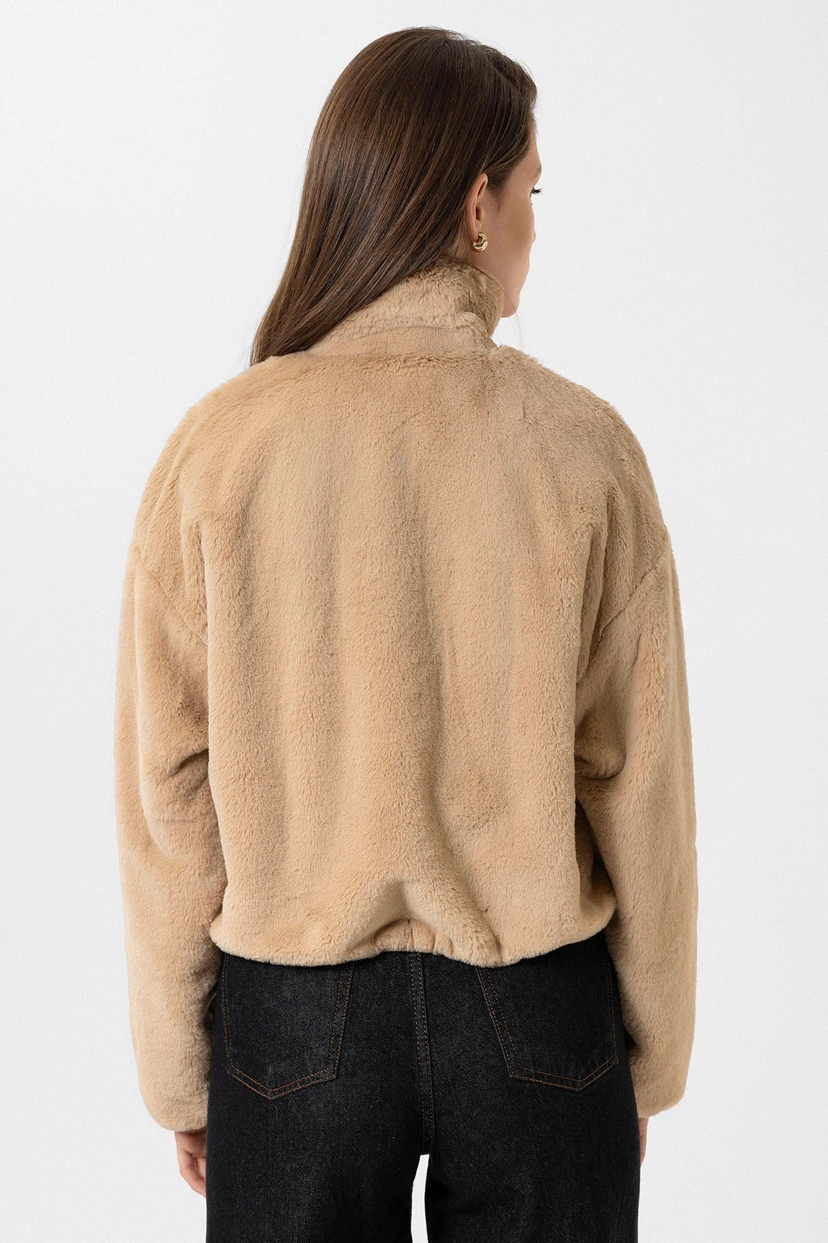 Antioch Women's Elastic-Waist Faux Fur Coat