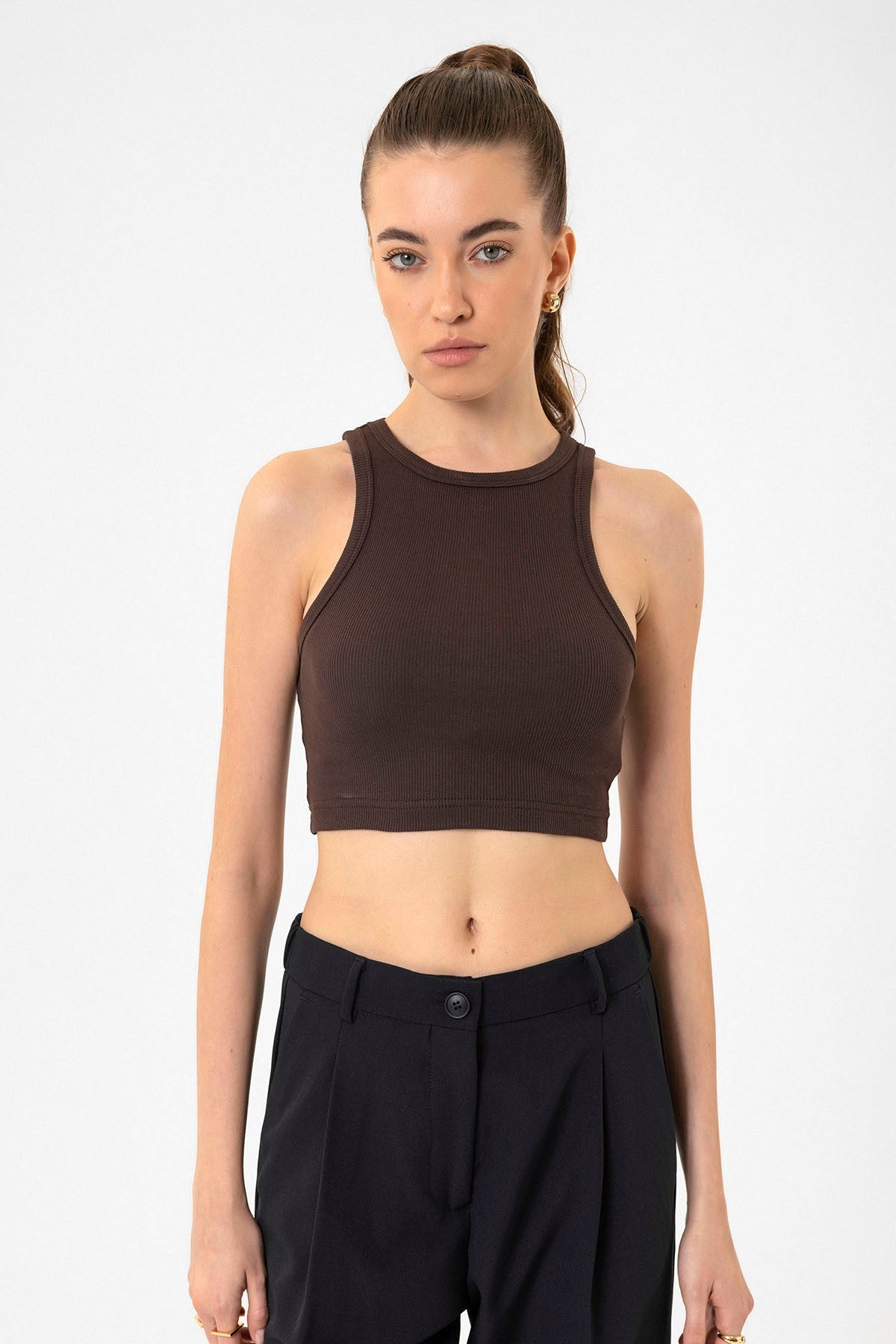 Antioch Women's Ribbed Crop Tank Top