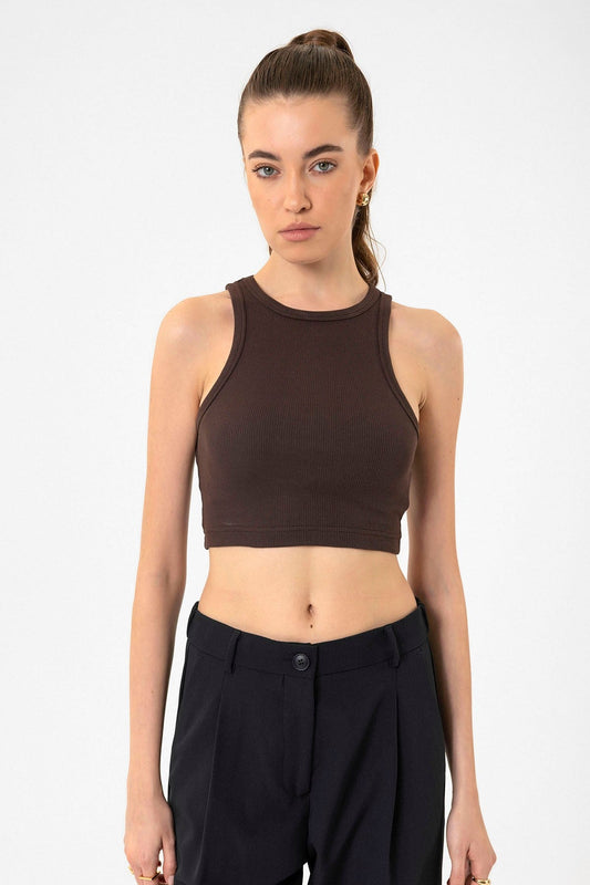 Antioch Women's Ribbed Crop Tank Top