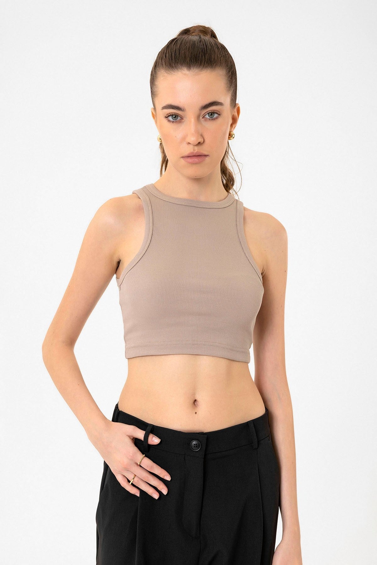 Antioch Women's Ribbed Crop Tank Top
