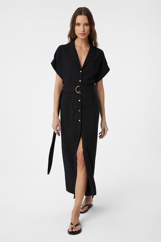Antioch Linen-Blend Arched-Waist Women's Dress