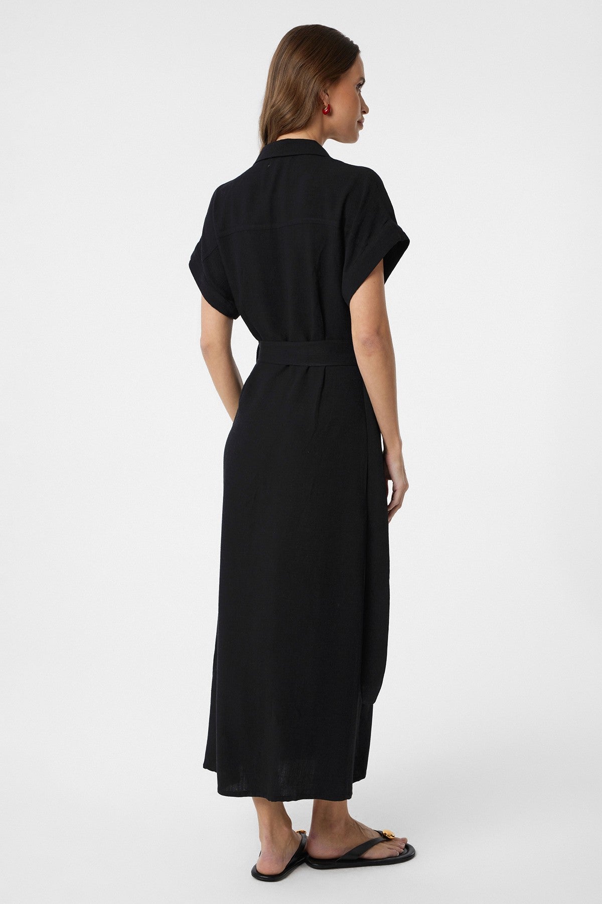 Antioch Linen-Blend Arched-Waist Women's Dress