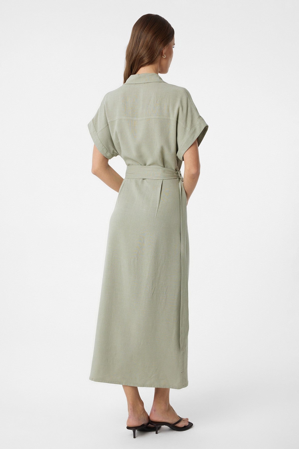 Antioch Linen-Blend Arched-Waist Women's Dress