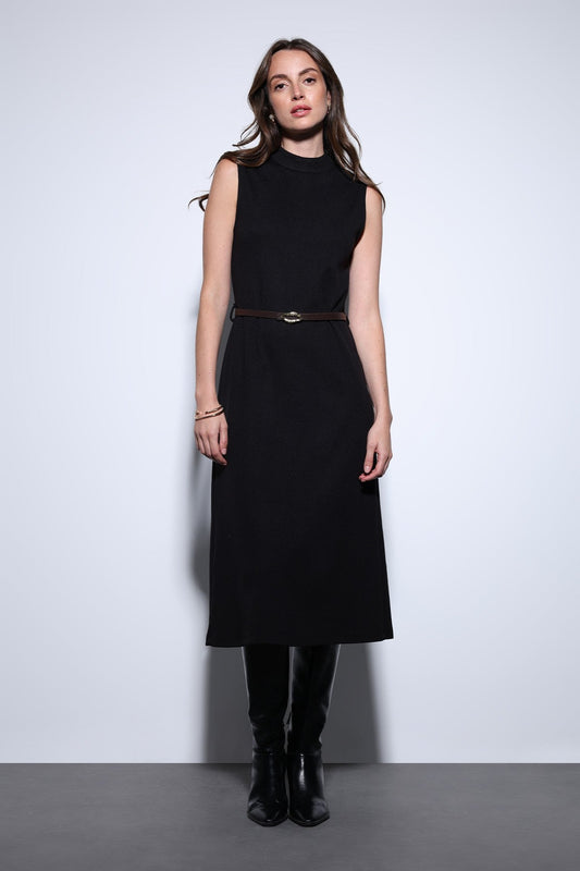 Antioch Belted Women's Midi Dress with Detailed Design