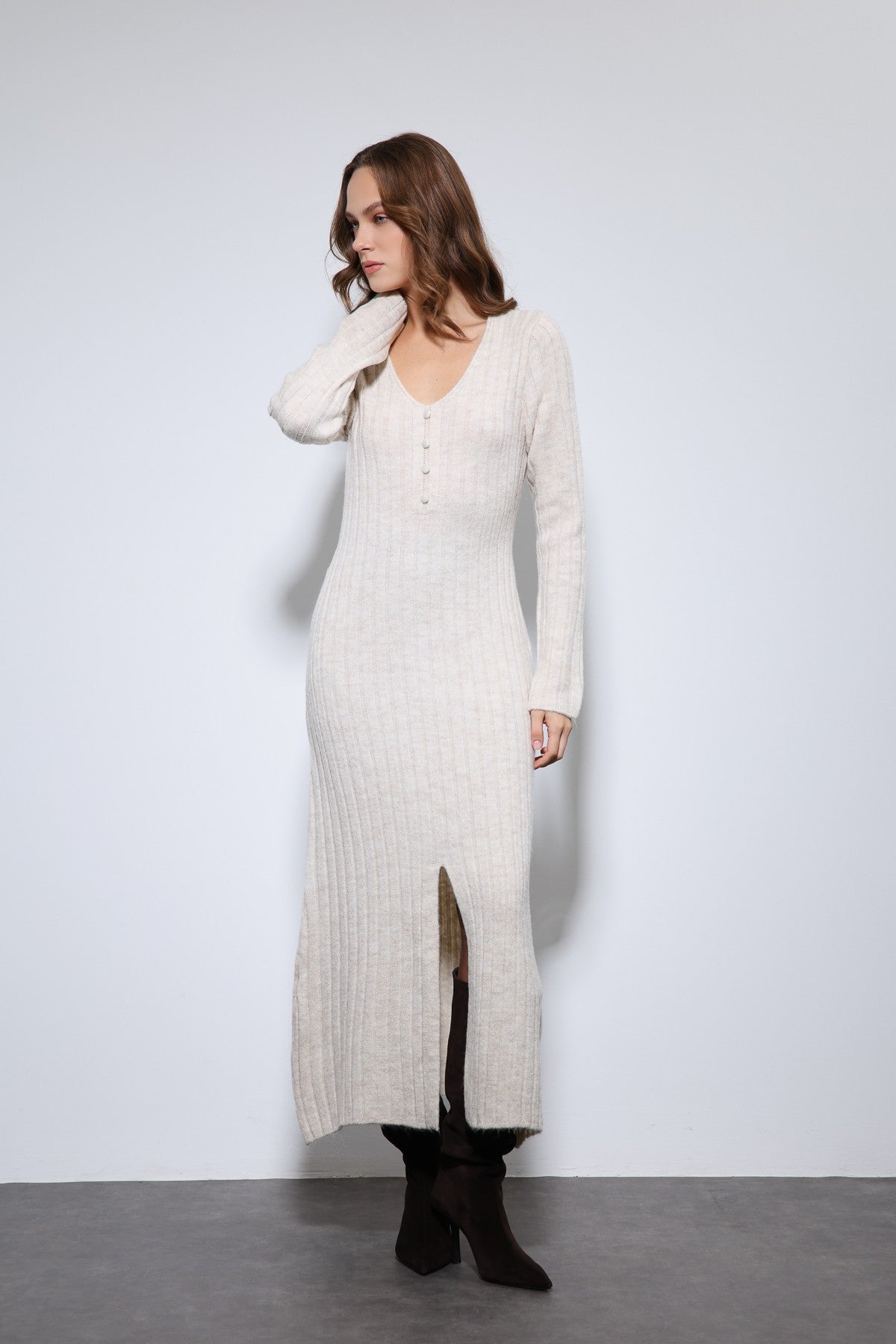 Antioch Slit-Detail Knit Dress