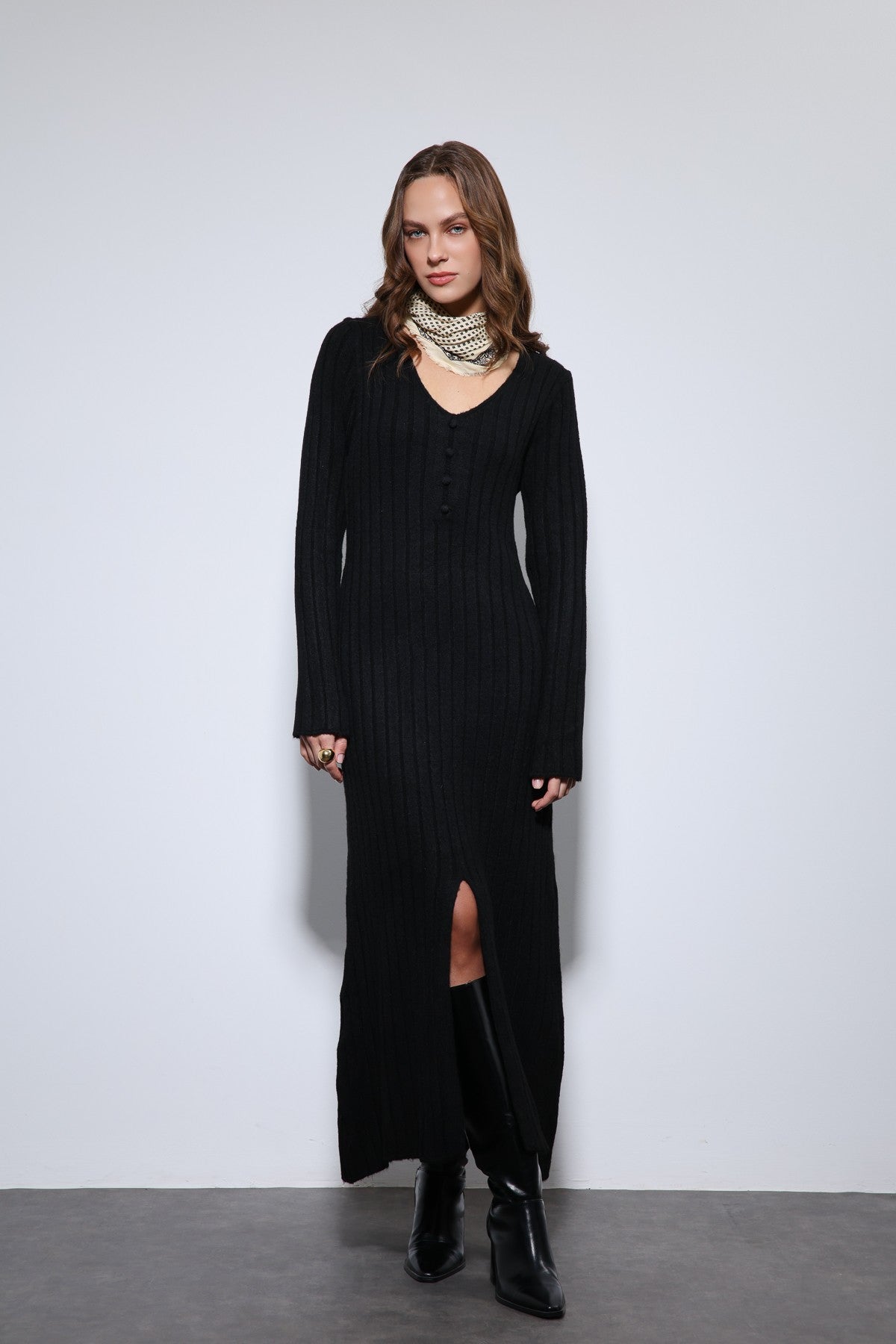 Antioch Slit-Detail Knit Dress