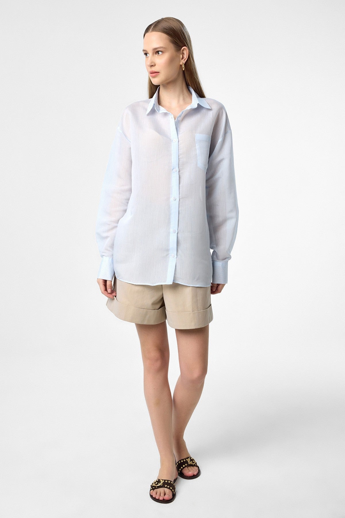 Antioch Relax Fit Striped Long-Sleeve Women's Shirt