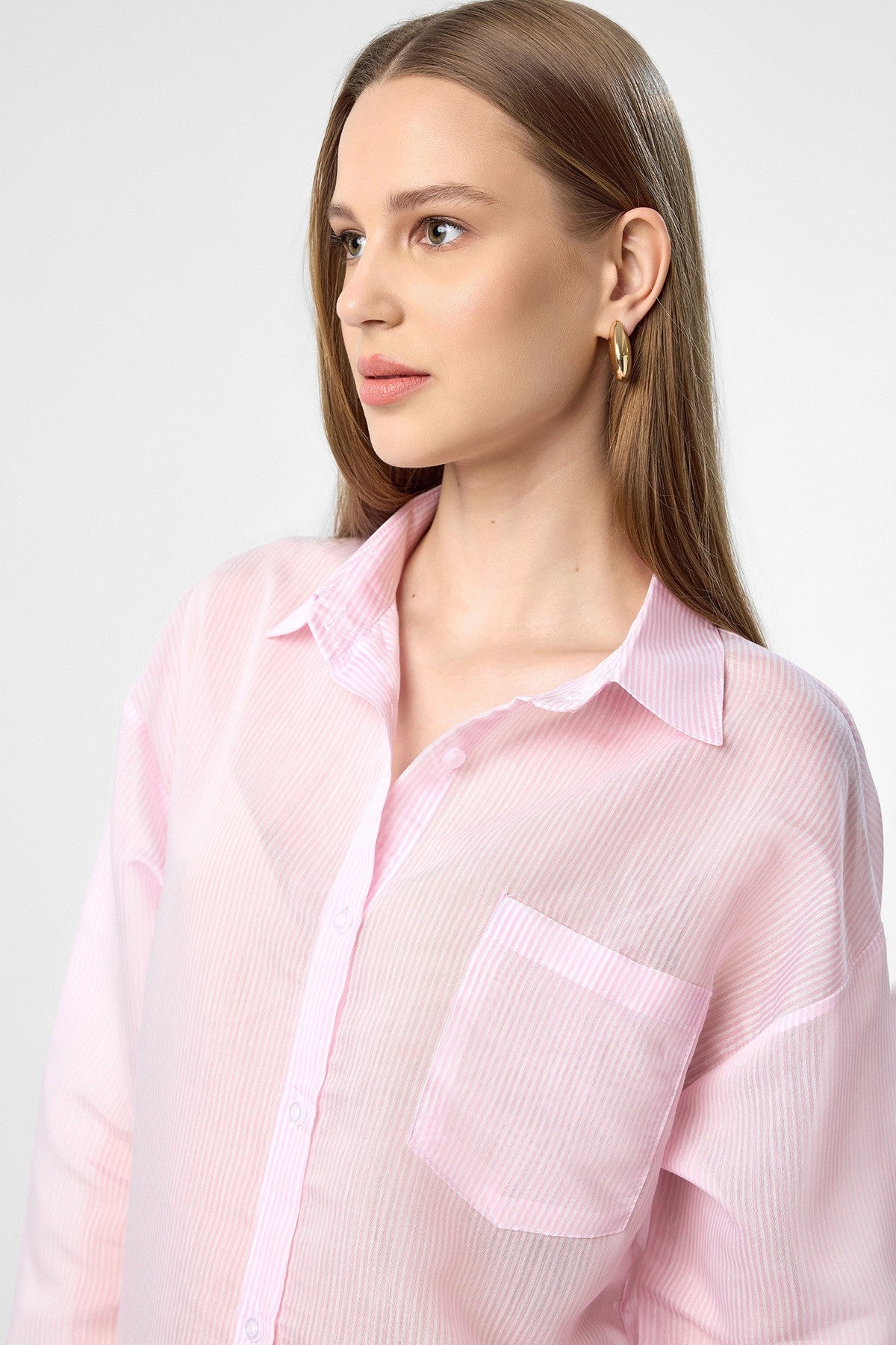 Antioch Relax Fit Striped Long-Sleeve Women's Shirt