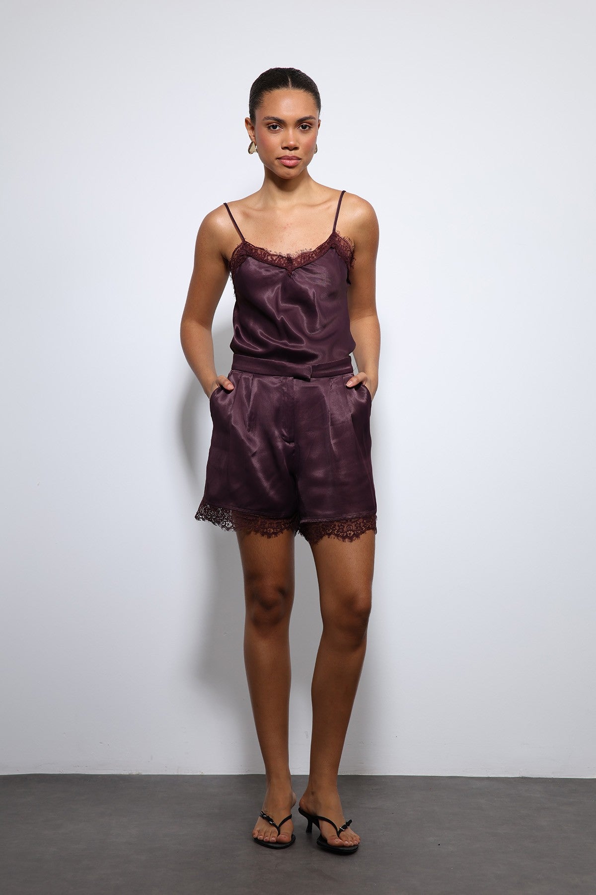 Antioch Satin Ball Gown with Lace Details