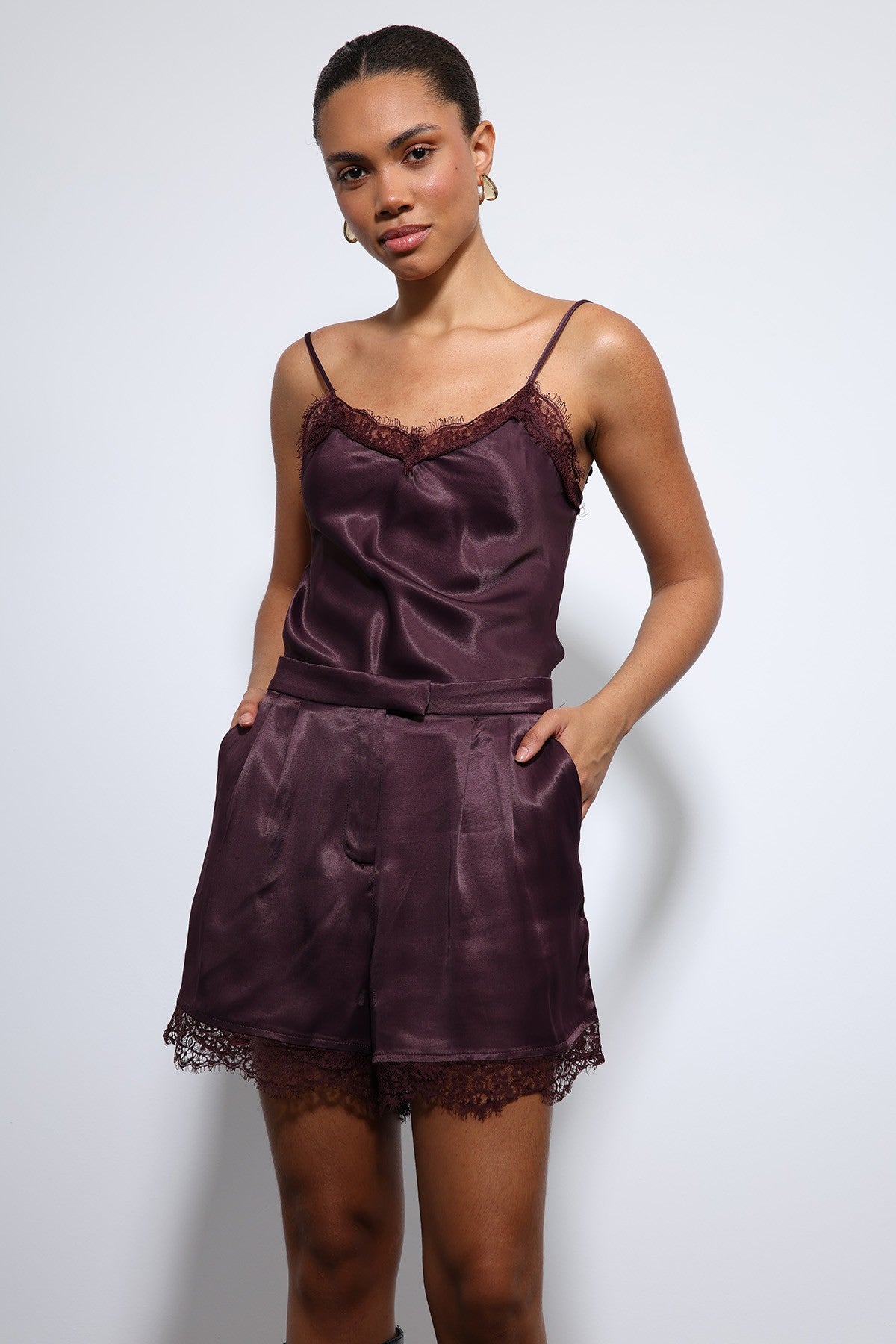 Antioch Satin Ball Gown with Lace Details