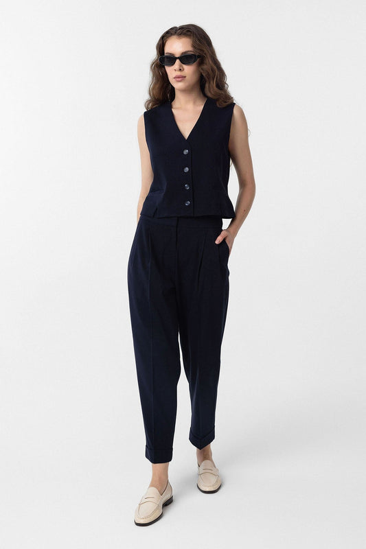 Antioch Women's Double-Cuff Pants with Pleats