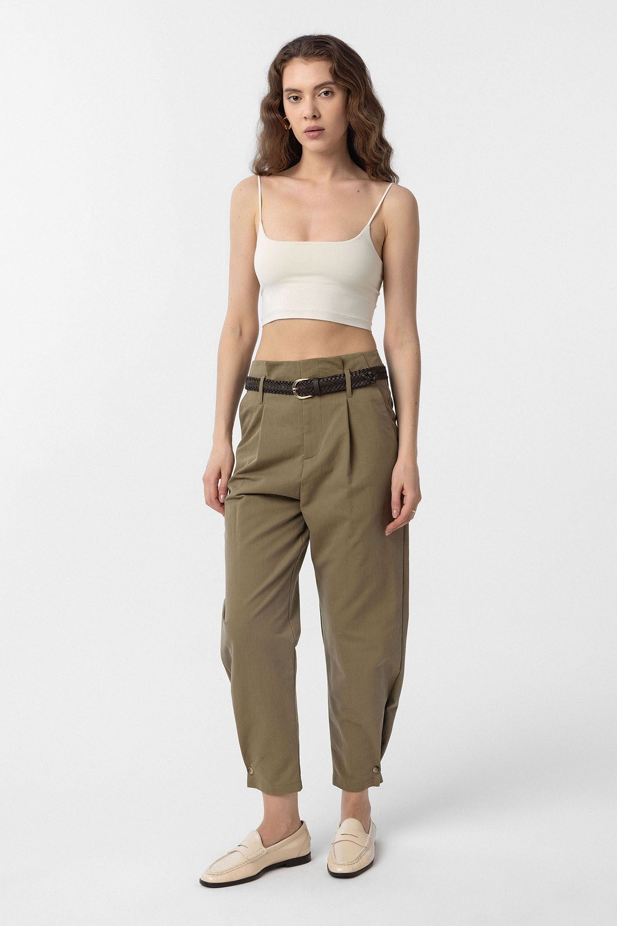 Antioch High-Waisted Button-Front Women's Pants