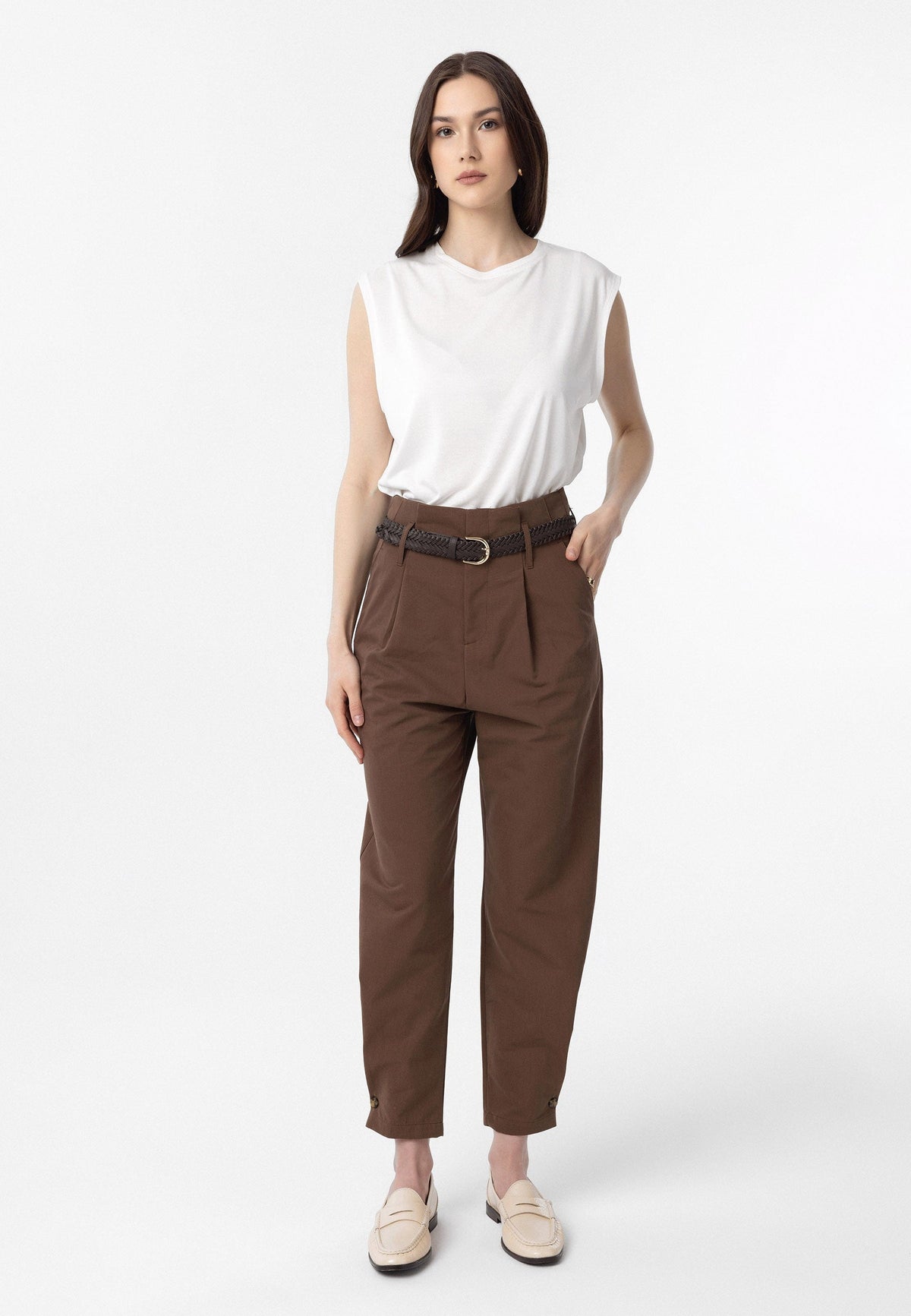 Antioch High-Waisted Button-Front Women's Pants
