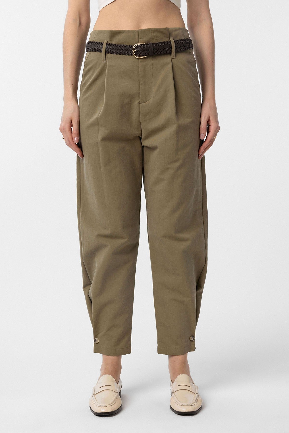 Antioch High-Waisted Button-Front Women's Pants