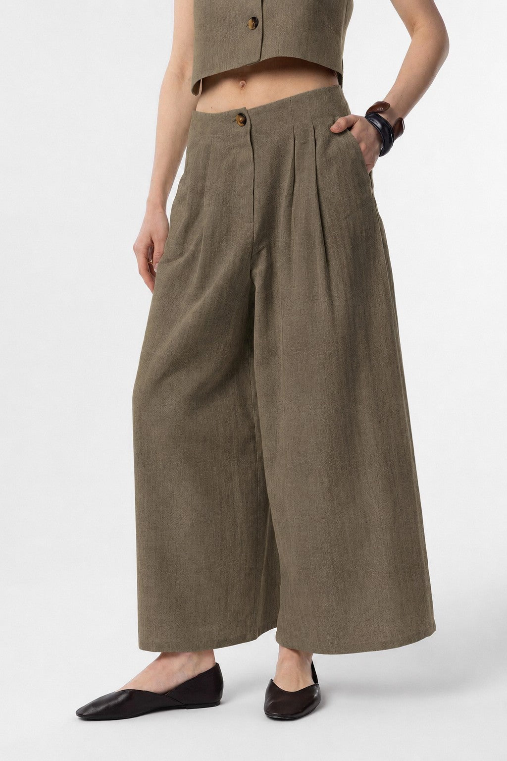 Antioch Women's Linen-Blend Culottes