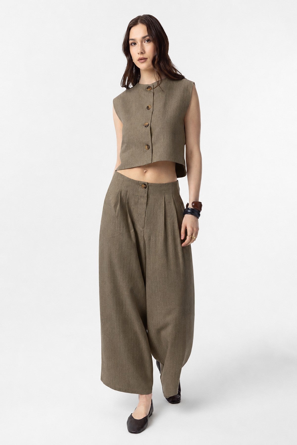 Antioch Women's Linen-Blend Culottes