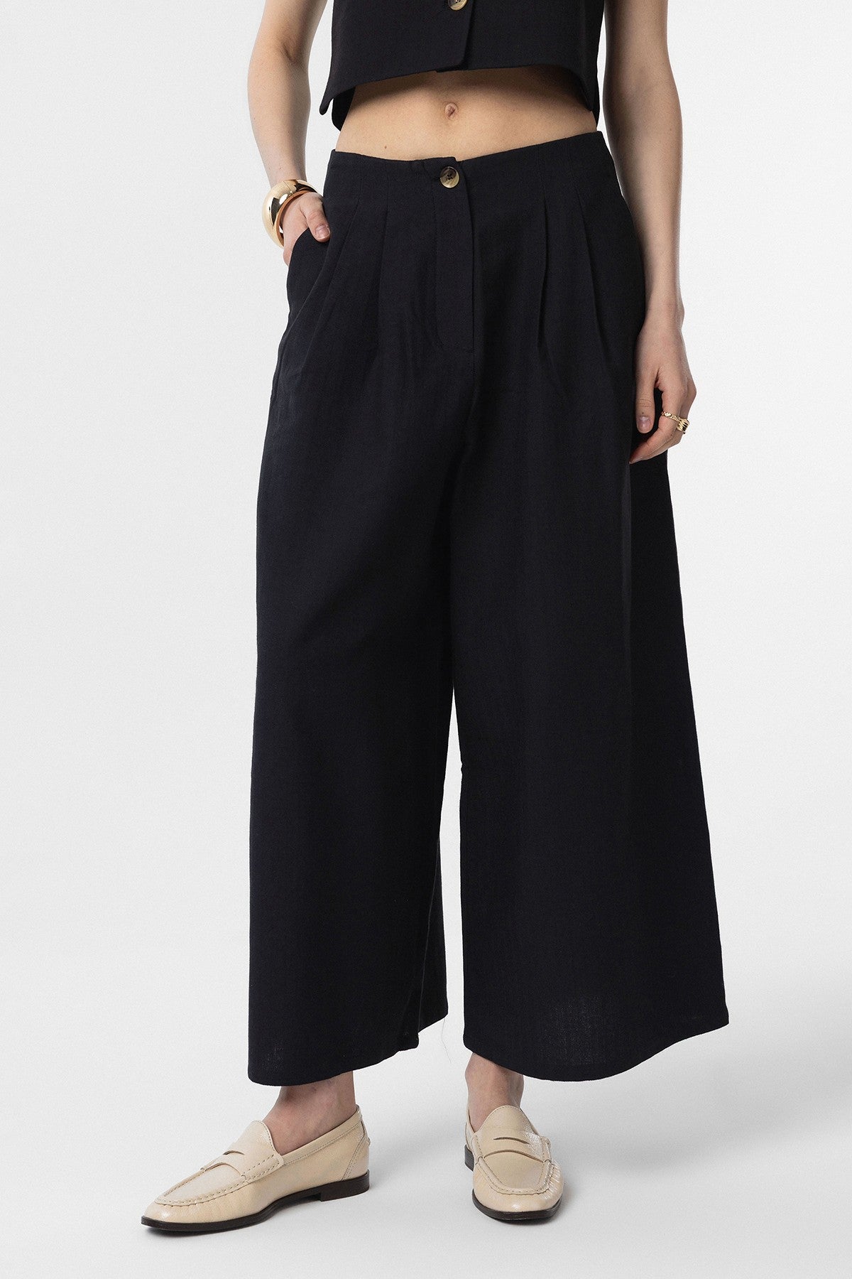 Antioch Women's Linen-Blend Culottes