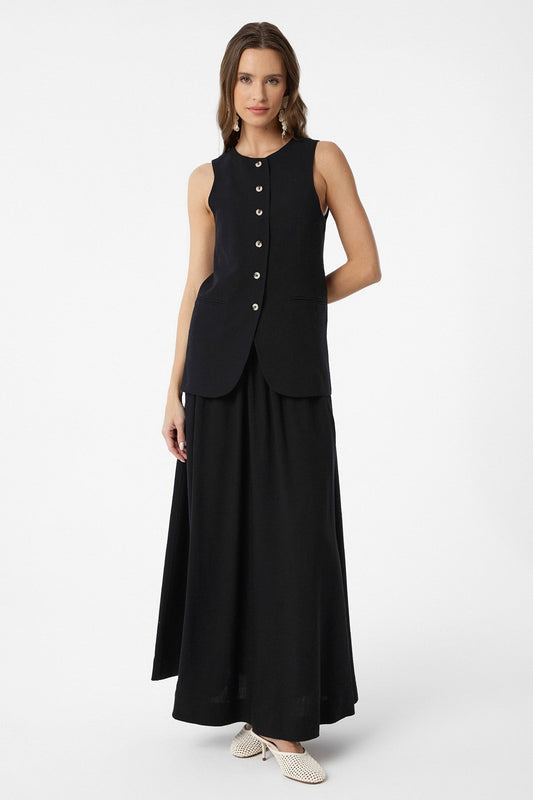 Antioch Women's Long Skirt with Linen Blend