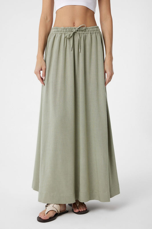 Antioch Women's Long Skirt with Linen Blend